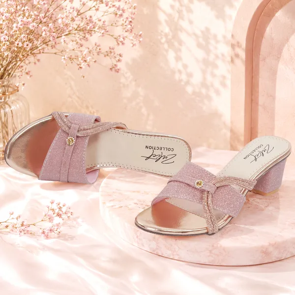 Pink_Synthetic_Glitter_Embellished_Block_Heel_Sandals_For_Women