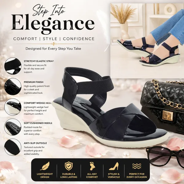 Black_Patent_Leather_Crisscross_Strap_Slingback_Sandals_For_Women