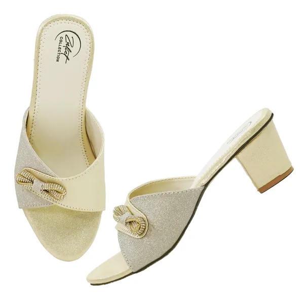 Beige_Synthetic_Bow_Chain_Slip-On_Block_Heel_Mules_For_Women