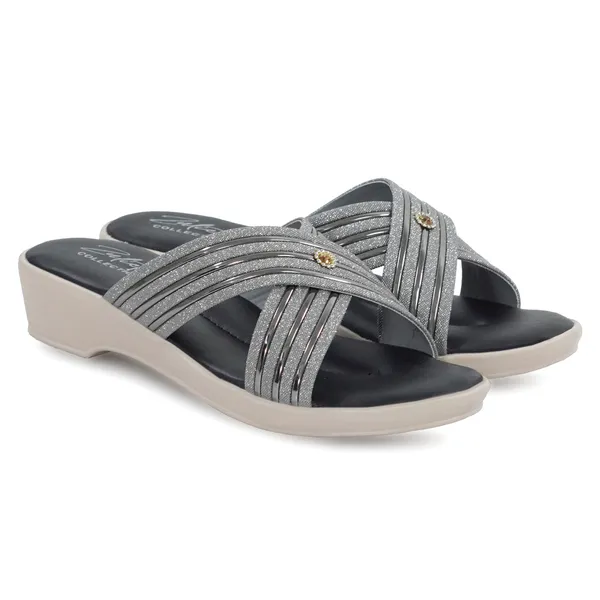 Grey_Synthetic_Crisscross_Strap_Wedge_Sandals_For_Women