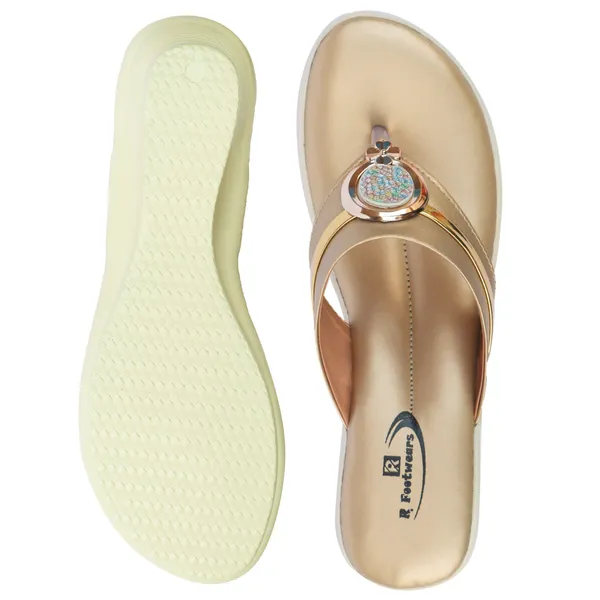Beige_Synthetic_Leather_Floral_Embellished_Thong_Wedge_Sandals_For_Women