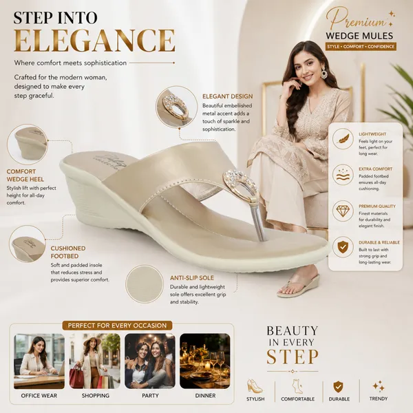 Beige_Synthetic_Leather_Toe_Ring_Wedge_Sandals_For_Women