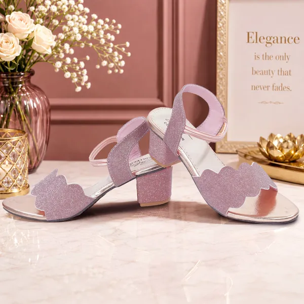 Pink_Glitter_Scalloped_Strap_Block_Heel_Sandals_For_Women