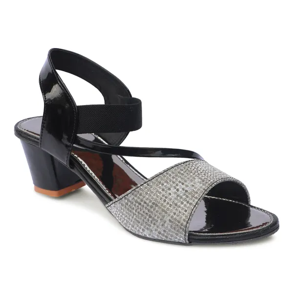 Black_Synthetic_Textured_Strap_Wedge_Sandals_For_Women