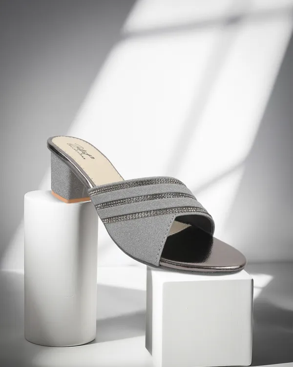 Grey_Glitter_Block_Heel_Slip_On_Mules_For_Women