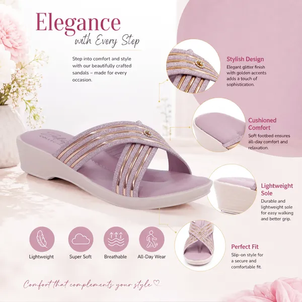 Pink_Synthetic_Glitter_Crisscross_Wedge_Sandals_For_Women