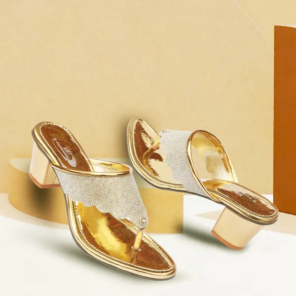 Gold_Synthetic_Embellished_Scalloped_Block_Heel_Sandals_For_Women