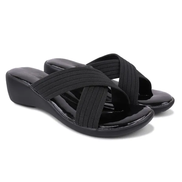 Black_Synthetic_Crossover_Strap_Wedge_Sandals_For_Women