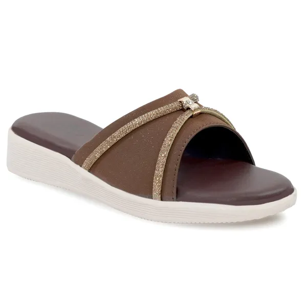 Brown_Synthetic_Leather_Glitter_Embellished_Platform_Slides_For_Women