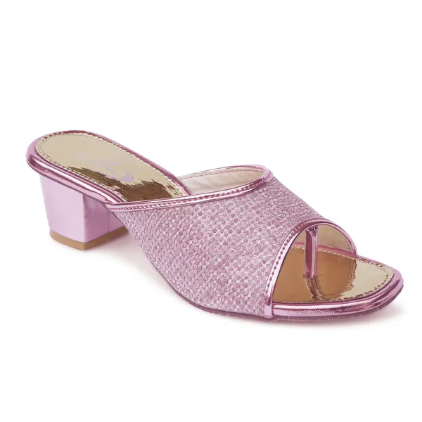 Pink_Glitter_Block_Heel_Mules_for_Women
