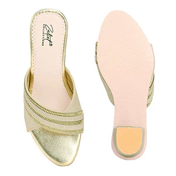 Gold_Glitter_Slip_On_Wedge_Sandals_For_Women