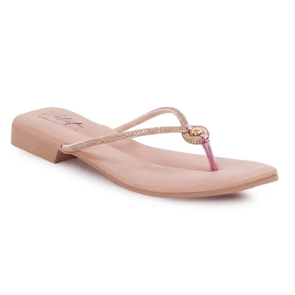 Pink_Synthetic_Leather_Embellished_Block_Heel_Sandals_For_Women