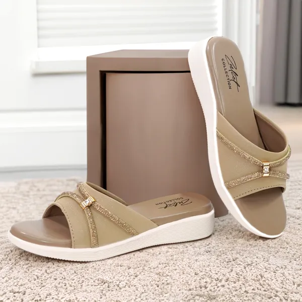 Beige_Synthetic_Leather_Embellished_Strap_Wedge_Sandals_For_Women