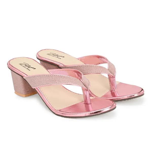 Pink_Metallic_Crossover_Strap_Block_Heel_Sandals_For_Women