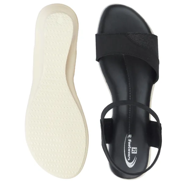 Black_Synthetic_Leather_Open_Toe_Wedge_Sandals_For_Women