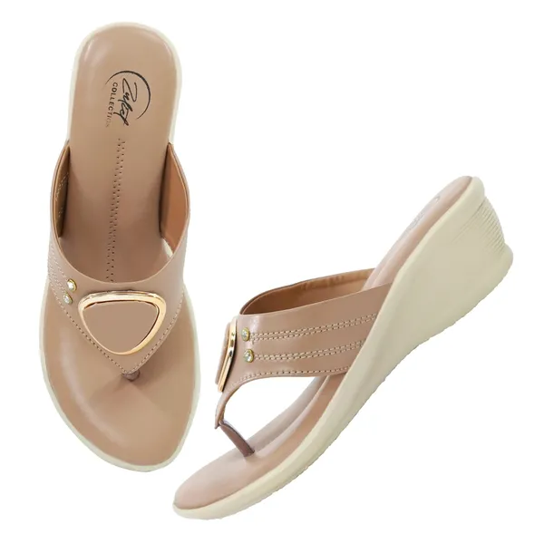 Beige_Synthetic_Leather_Heart_Embellished_Thong_Wedge_Sandals_For_Women