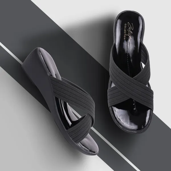 Black_Synthetic_Crossover_Strap_Wedge_Sandals_For_Women