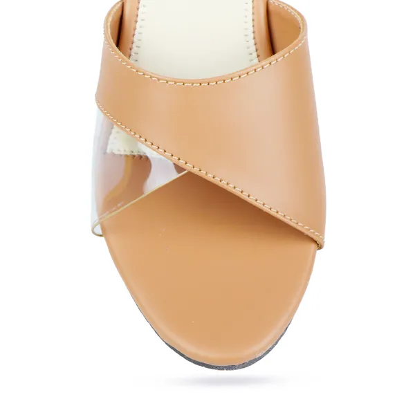 Tan_Synthetic_Leather_Flat_Open_Toe_Sandals_For_Women