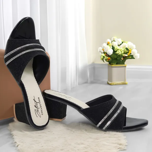Black_Synthetic_Embellished_Block_Heel_Mule_Sandals_For_Women