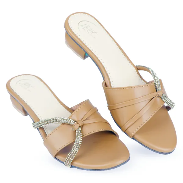 Tan_Synthetic_Leather_Embellished_Block_Heel_Sandals_For_Women