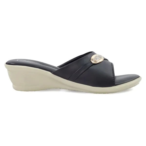 Black_Synthetic_Leather_Open_Toe_Wedge_Sandals_For_Women