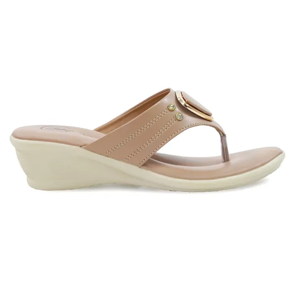Beige_Synthetic_Leather_Heart_Embellished_Thong_Wedge_Sandals_For_Women