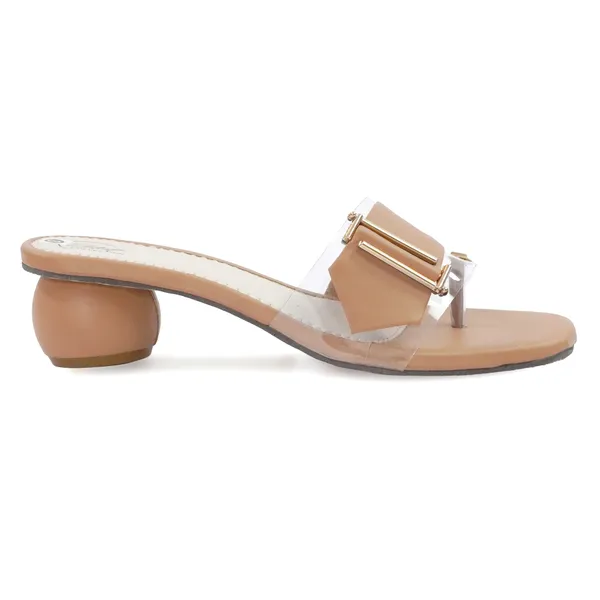 Tan_Synthetic_Leather_Block_Heel_Sandals_For_Women