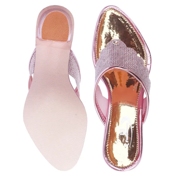 Pink_Synthetic_Glitter_Embellished_Block_Heel_Sandals_For_Women