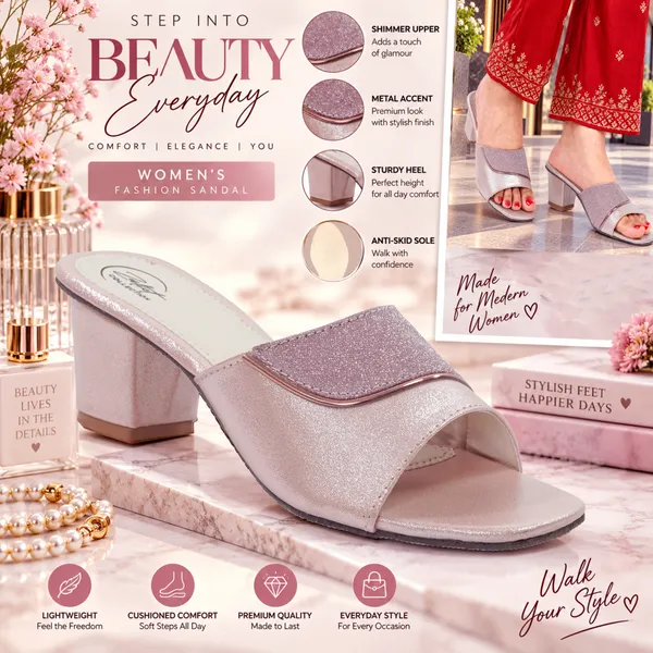 Pink_Synthetic_Glitter_Block_Heel_Open_Toe_Mules_For_Women