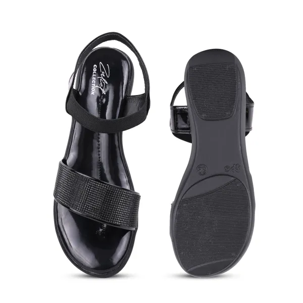 Black_Patent_Leather_Open_Toe_Wedge_Sandals_For_Women