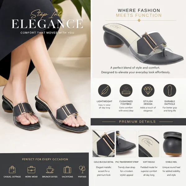 Black_Synthetic_Leather_Pointed_Toe_Heeled_Mules_For_Women