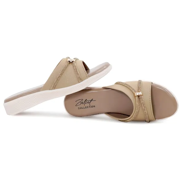 Beige_Synthetic_Leather_Embellished_Strap_Wedge_Sandals_For_Women