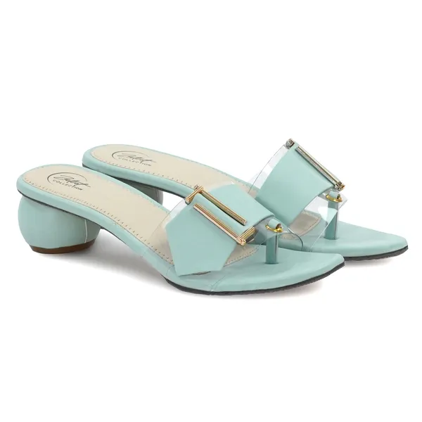 Mint_Green_Synthetic_Leather_Block_Heel_Sandals_For_Women