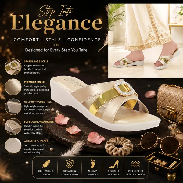 Beige_Synthetic_Leather_Metallic_Cross_Strap_Wedge_Sandals_For_Women