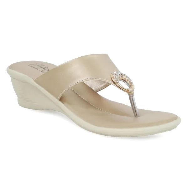 Beige_Synthetic_Leather_Toe_Ring_Wedge_Sandals_For_Women