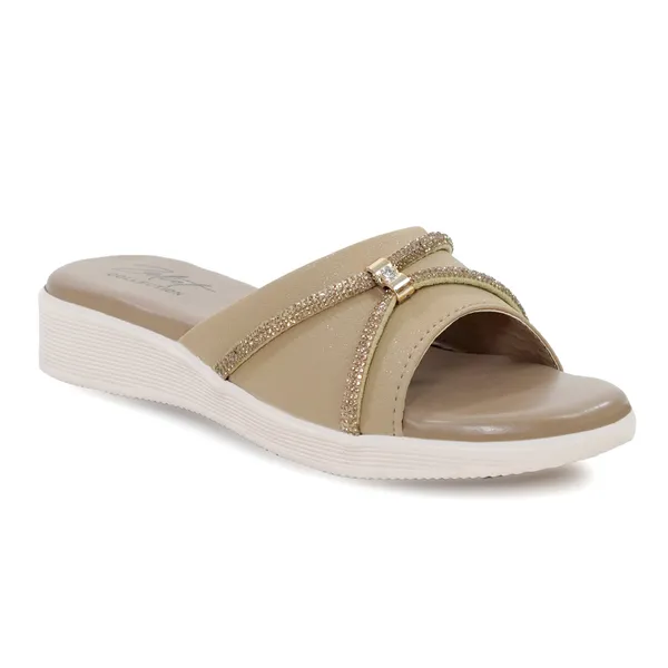 Beige_Synthetic_Leather_Embellished_Strap_Wedge_Sandals_For_Women