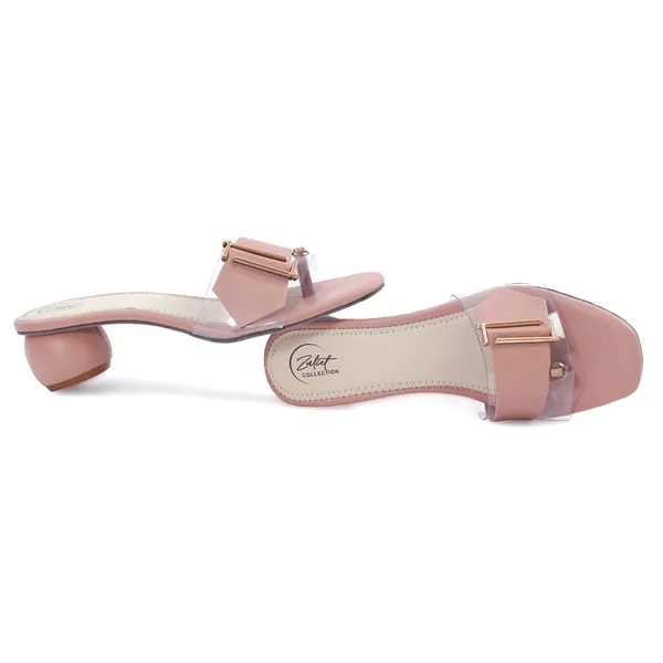 Pink_Synthetic_Leather_Block_Heel_Sandals_For_Women
