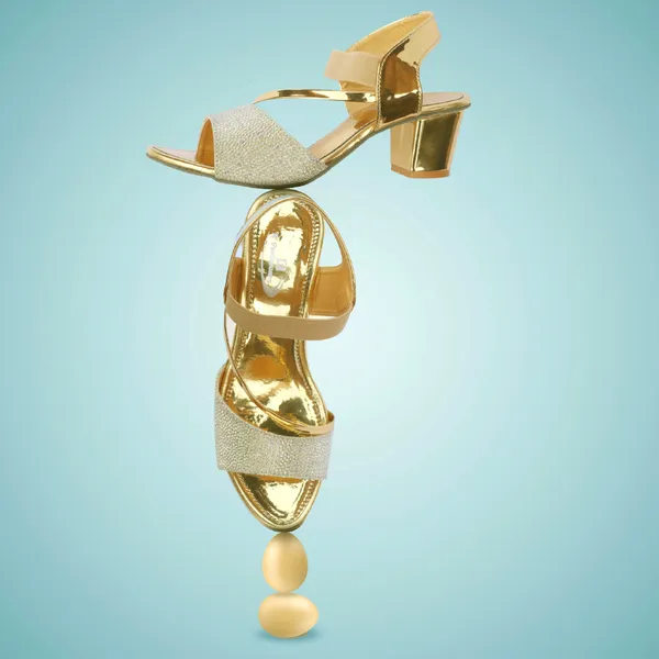 Gold_Synthetic_Metallic_Block_Heel_Sandals_For_Women