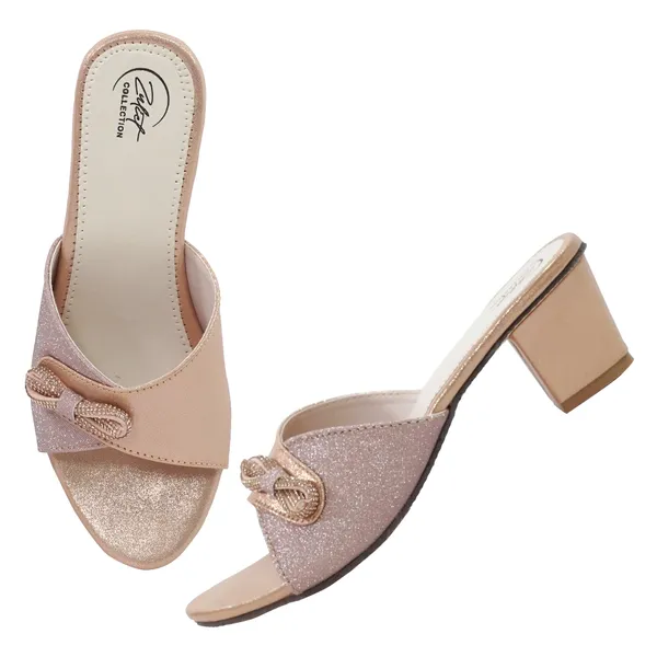 Rose_Gold_Synthetic_Glitter_Bow_Cross_Strap_Block_Heel_Sandals_For_Women
