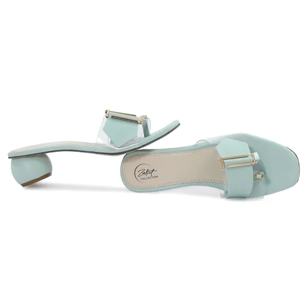 Mint_Green_Synthetic_Leather_Block_Heel_Sandals_For_Women