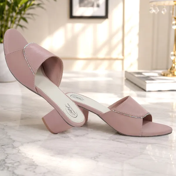 Pink_Synthetic_Leather_Open_Toe_Block_Heel_Sandals_For_Women
