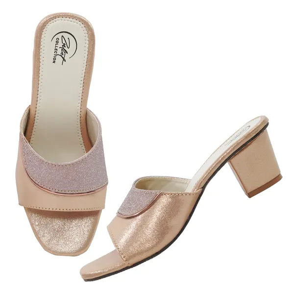 Beige_Synthetic_Metallic_Shimmer_Slip-On_Block_Heel_Mules_For_Women