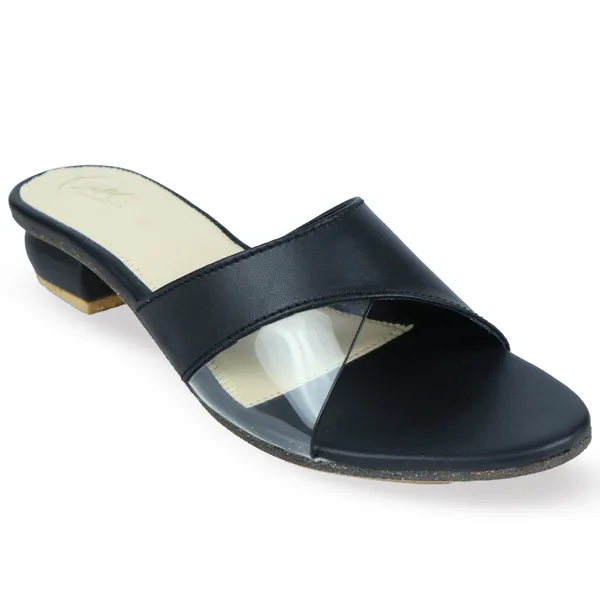 Black_Synthetic_Leather_Flat_Open_Toe_Sandals_For_Women