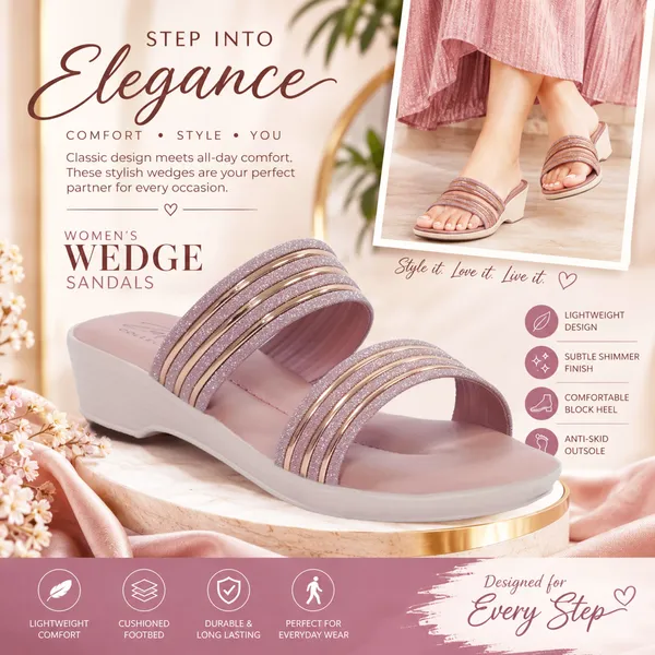 Rose_Gold_Synthetic_Shimmer_Multi-Strap_Wedge_Sandals_For_Women