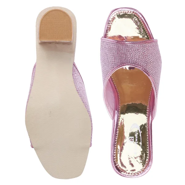 Pink_Glitter_Block_Heel_Mules_for_Women