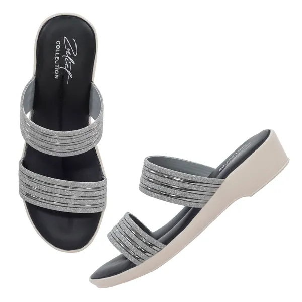 Silver_Synthetic_Glitter_Multi-Strap_Wedge_Sandals_For_Women
