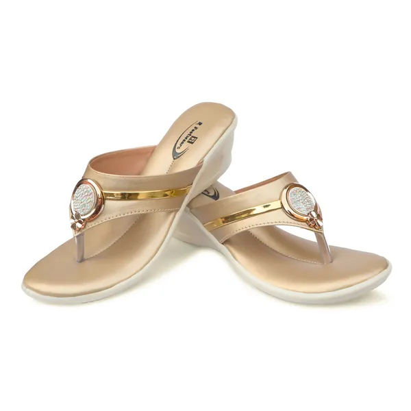 Beige_Synthetic_Leather_Floral_Embellished_Thong_Wedge_Sandals_For_Women