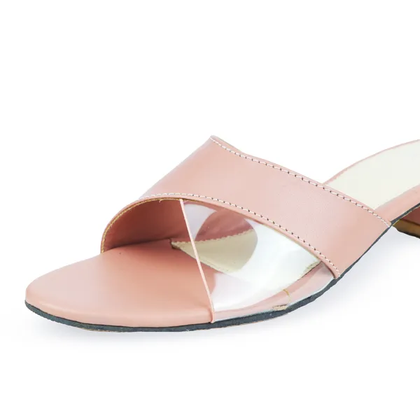 Pink_Synthetic_Leather_Low_Block_Heel_Sandals_For_Women