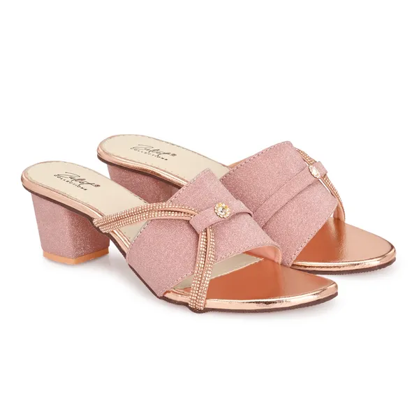 Pink_Synthetic_Glitter_Embellished_Block_Heel_Sandals_For_Women