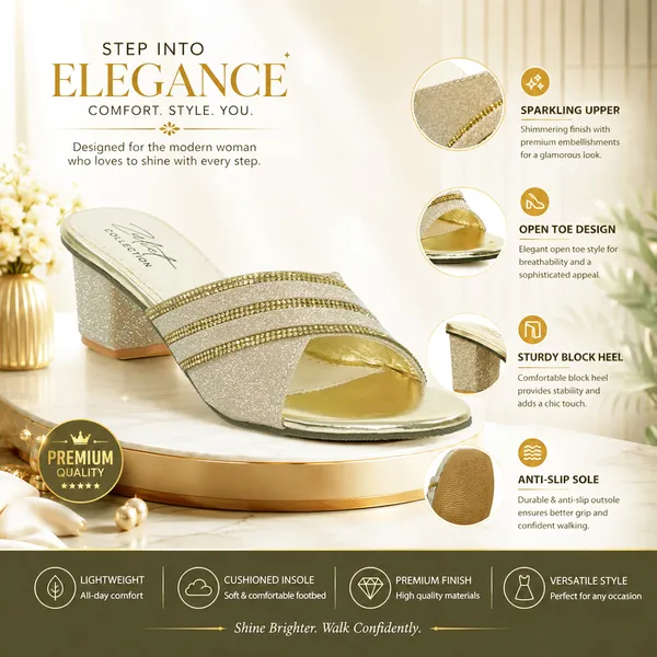 Gold_Glitter_Slip_On_Wedge_Sandals_For_Women